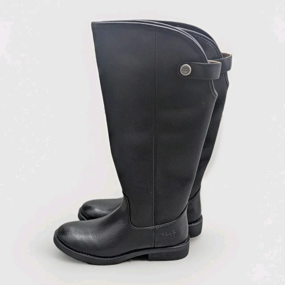 Classic Riding Boots Frye & Co Kellie Button Tall Black Women's Size 5 New